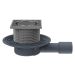 HL90Prblue Подов сифон DN40/50, странично оттичане, с воден затвор Primus blue, рамка от пластмаса