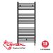Лира за баня Bauxite 552W черна 400x900 Crystal ST02