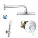 GROHE BauEdge Комплект смесител вана/душ със тяло за вграждане, пита 210, ръчен душ 29079000+26412000+26406003