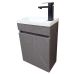 Долен шкаф за баня Mini Concrete White 43 см с бяла мивка SW101EW