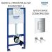 Структура за вграждане Grohe Rapid SL 38528001 с правоъгълен бутон Skate Cosmopolitan 38732000