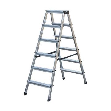 Двустранна алуминиева стълба Krause DOPLO 2x6 120359