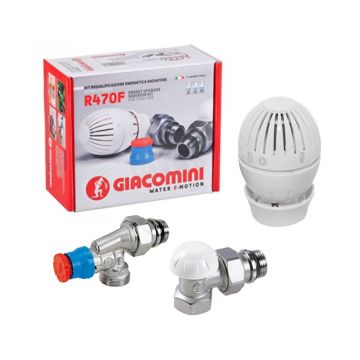 GIACOMINI К-КТ термоглава с акс. термовентил и секр. вентил 1/2&quot; R470FX023