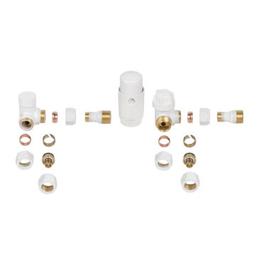 Комплект аксиален термостат INVENA PROV CD-25-B15-S 1/2&quot; Бял 26306016 1