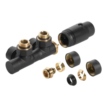 Комплект за долна връзка тип DUOPLEX INVENA PROV CZ-91-015-S 1/2" Черен 263060141 1