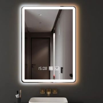 LED огледало за баня с нагревател touch 50х70см + Дисплей ND3LR507001 1