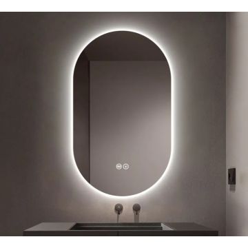 Огледало за баня елипсовидно задна LED светлина 60х90см MR6905 38905000006 9