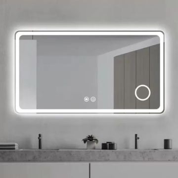 Огледало за баня с LED осветление и козметично 120 см с нагревател 38905000040 1