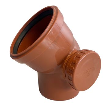 PVC дъга с ревизия от дясно 45* ф110 REDI 14552470 1