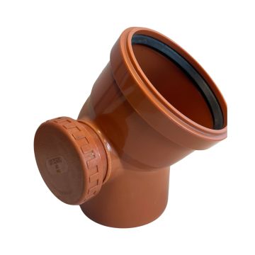 PVC дъга с ревизия от ляво 45* ф110 REDI 14552472 1