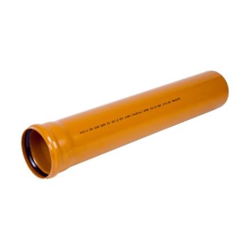 PVC KG тръба Ø250x7.3/ SN8 оранж с муфа и уплътнител 672d4bbec0a81