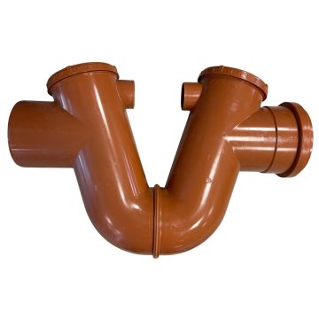 PVC коляно U-образно с ревизия ф110 REDI 14552510 1