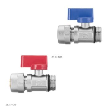 Сферичен кран mini ∅16х1/2&quot; синя/червена ръкохватка 672d4bc2be764 1